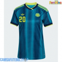 Camisa de time de futebol Colômbia Juan Fernando Quintero #20 Replicas 2º Equipamento Feminina Mundo 2026 Manga Curta